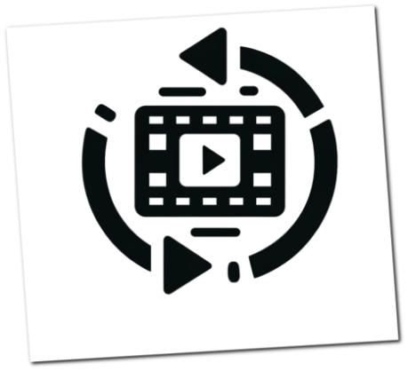 Symbol für die KI-Leistung Text to Video